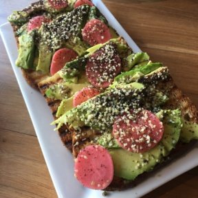 Gluten-free avocado toast from The Hive